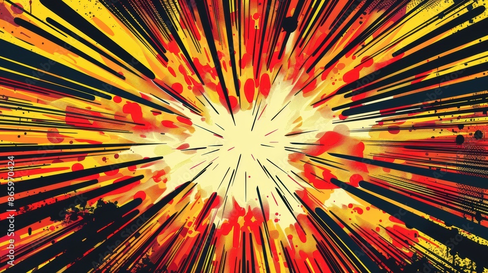 Abstract blast in comic art style, explosive energy, vivid burst Abstract blast in comic art style, explosive energy, vivid burst