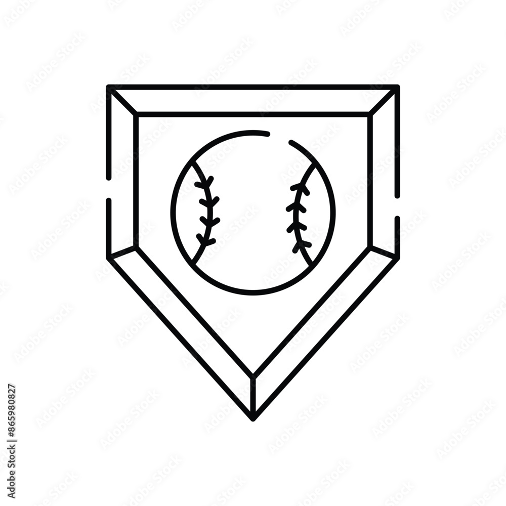 Home Plate vector icon Home Plate vector icon