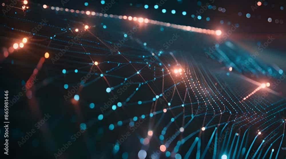 Abstract digital dot line particle data background connecting technology concept. Abstract digital dot line particle data background connecting technology concept.