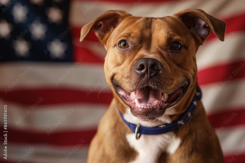 US flag and dog on studio background, US Flag and Dog on Studio Background: A Patriotic Photoshoot, Capturing the American Spirit: Dog with US Flag in Studio US flag and dog on studio background, US Flag and Dog on Studio Background: A Patriotic Photoshoot, Capturing the American Spirit: Dog with US Flag in Studio