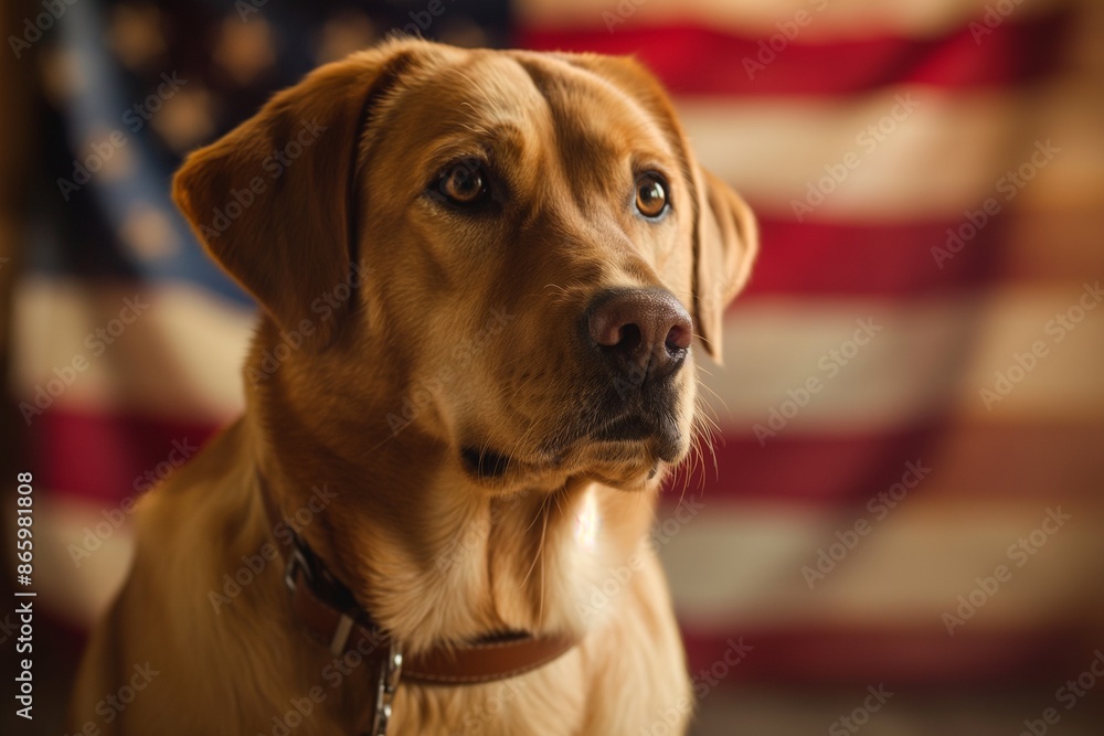 US flag and dog on studio background, US Flag and Dog on Studio Background: A Patriotic Photoshoot, Capturing the American Spirit: Dog with US Flag in Studio US flag and dog on studio background, US Flag and Dog on Studio Background: A Patriotic Photoshoot, Capturing the American Spirit: Dog with US Flag in Studio