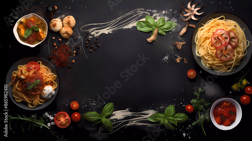 Wallpaper Mural The Gourmet Pasta Menu Template with Elegant Design for Italian Cuisine. Ideal for Italian restaurants, bistros, cafes, and catering services. Torontodigital.ca