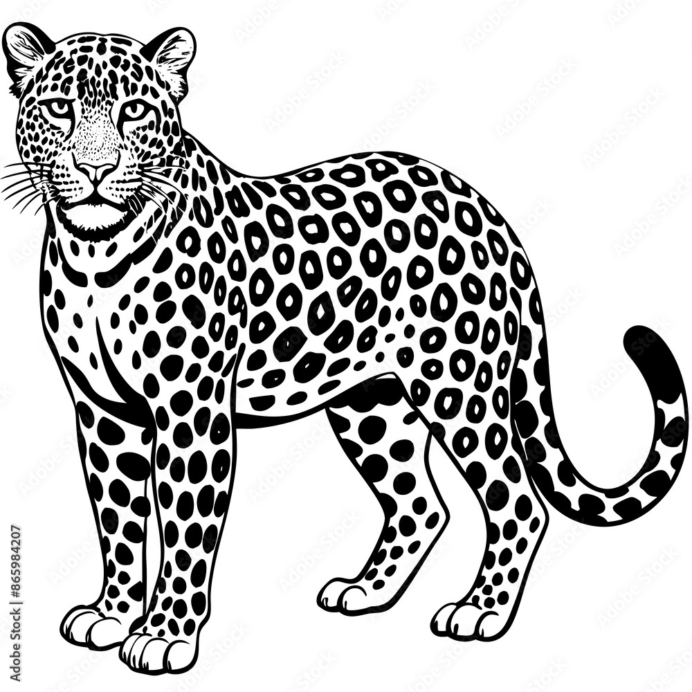 Fototapeta premium leopard vector illustration