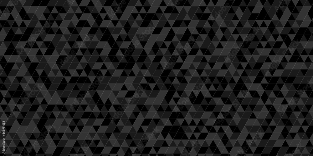 Vector geometric seamless technology black triangle element light background. Abstract digital grid light pattern black and gray Polygon Mosaic triangle Background, business and corporate background Vector geometric seamless technology black triangle element light background. Abstract digital grid light pattern black and gray Polygon Mosaic triangle Background, business and corporate background