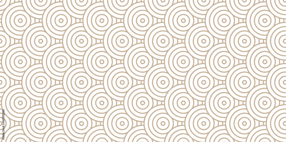 Overlapping Pattern Minimal diamond geometric waves spiral and abstract circle wave line. brown color seamless tile stripe geometric create retro square line backdrop white pattern background. Overlapping Pattern Minimal diamond geometric waves spiral and abstract circle wave line. brown color seamless tile stripe geometric create retro square line backdrop white pattern background.