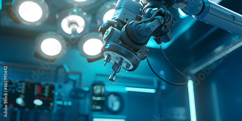Surgical robot banner robotic surgeon banner surgical robot background robotic surgeon background robotic arms in the operation theatre modern surgery background photo