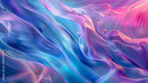 Wallpaper Mural Ethereal Harmony: An Abstract Exploration of Light, Color, and Motion in a Serene Digital Landscape Torontodigital.ca