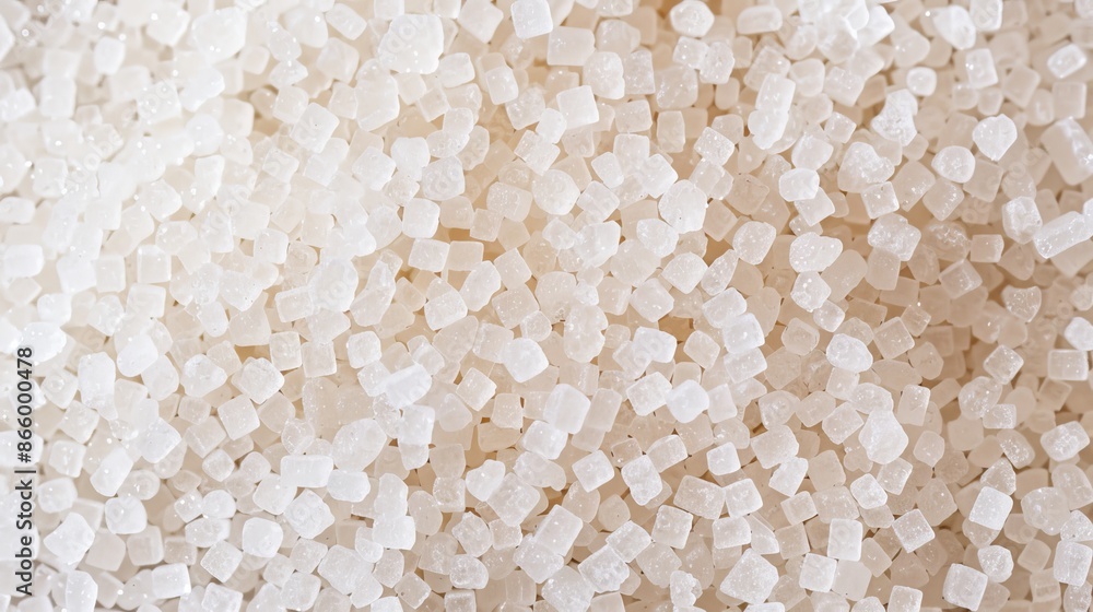 Detailed sugar crystals, close-up texture, ready for cooking, glistening with delicious sweetness, enticing and appetizing Detailed sugar crystals, close-up texture, ready for cooking, glistening with delicious sweetness, enticing and appetizing