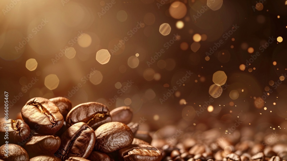 Coffee Beans with Bokeh Background Coffee Beans with Bokeh Background