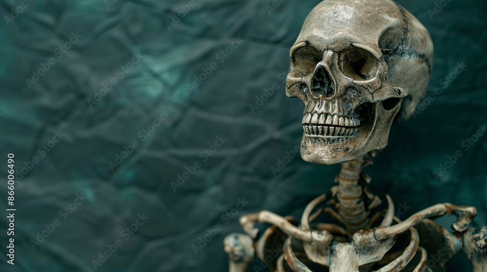 Human skeleton with dark background Human skeleton with dark background