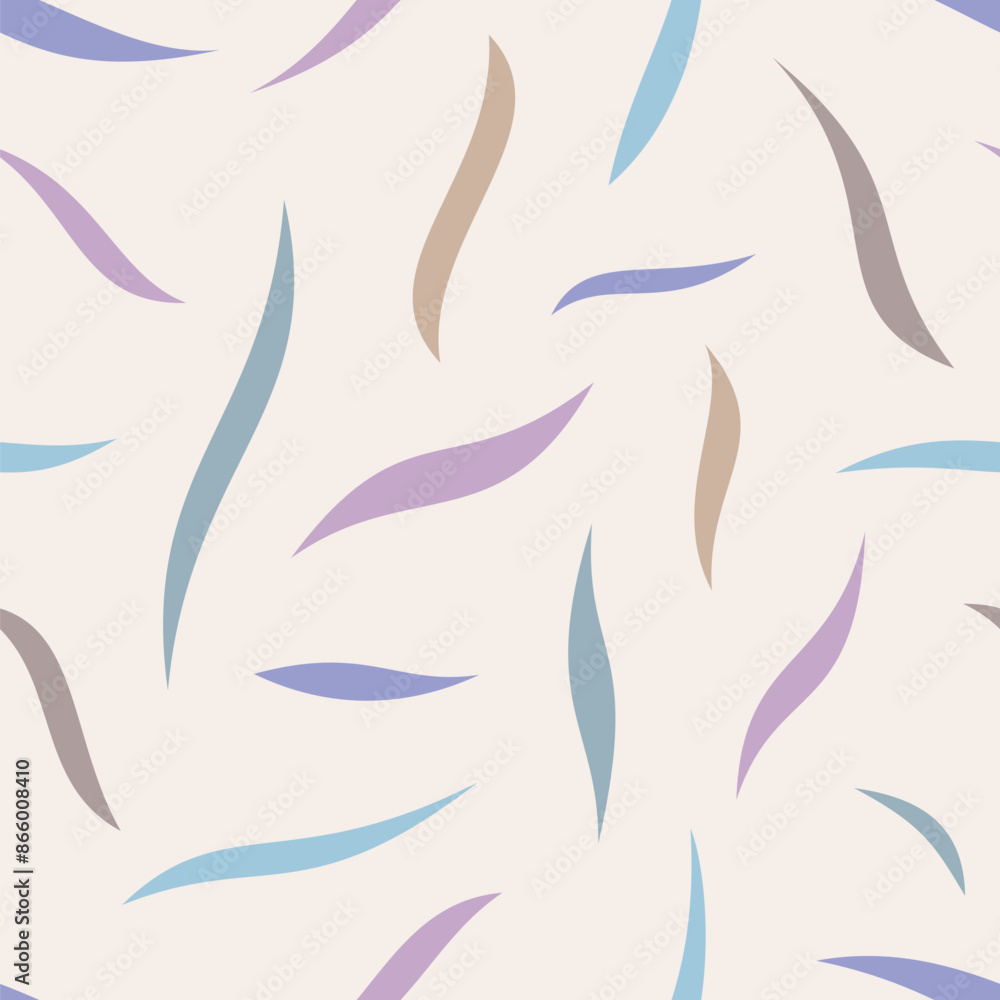 Vector seamless pattern. Repeating abstract leaves pattern. Abstract simple vector pastel color background. Fashion graphic pattern. Vector illustration. Vector seamless pattern. Repeating abstract leaves pattern. Abstract simple vector pastel color background. Fashion graphic pattern. Vector illustration.