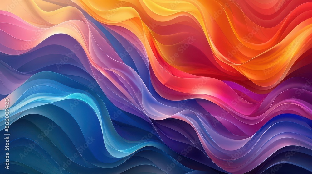 Bright and harmonious undulating lines, digital artwork, fluid shapes, vibrant colors, high-resolution, dynamic flow Bright and harmonious undulating lines, digital artwork, fluid shapes, vibrant colors, high-resolution, dynamic flow