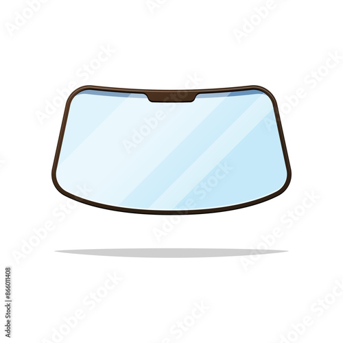 Car windshield vector isolated on white background.