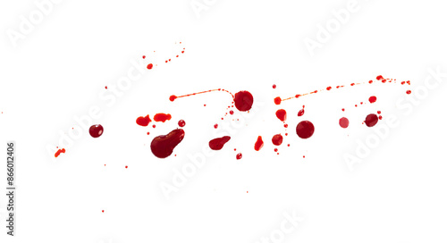 blood drops on white background