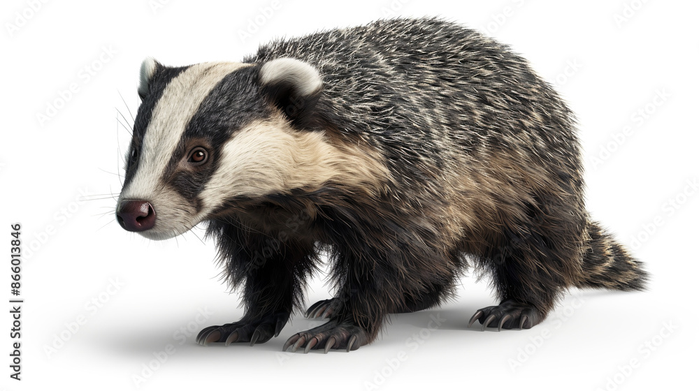 badger, no background badger, no background