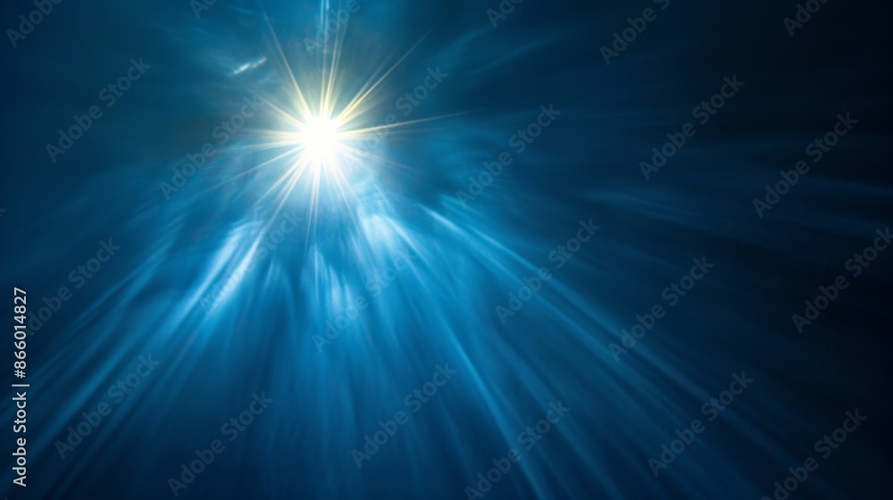 A single burst of light against a dark blue background. A single burst of light against a dark blue background.