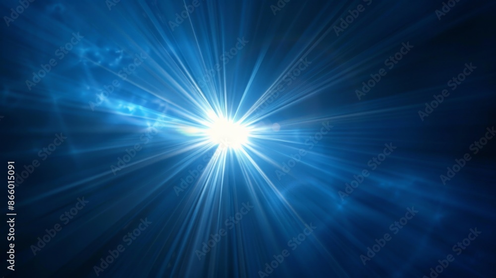 A single burst of light against a dark blue background. A single burst of light against a dark blue background.