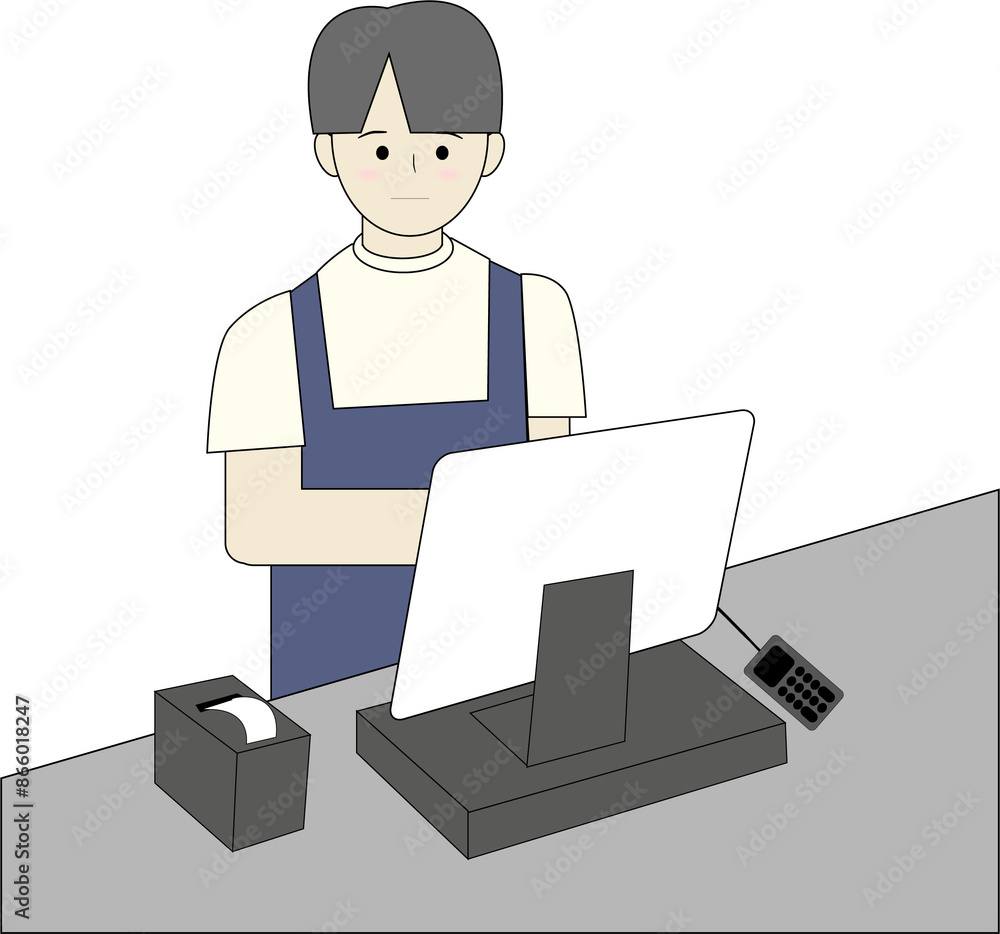 レジ 男性 接客 レジ 男性 接客