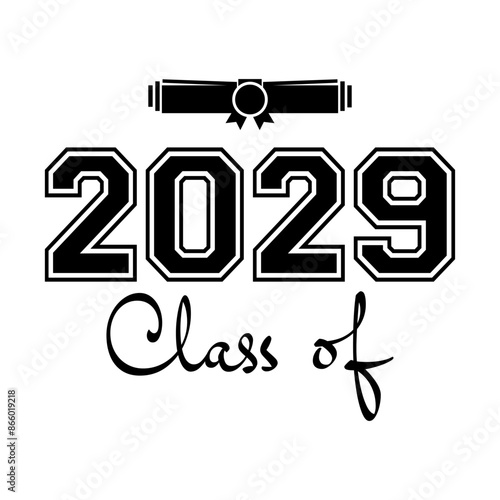 Class of 2029 design, College t-shirt design printable text vector 