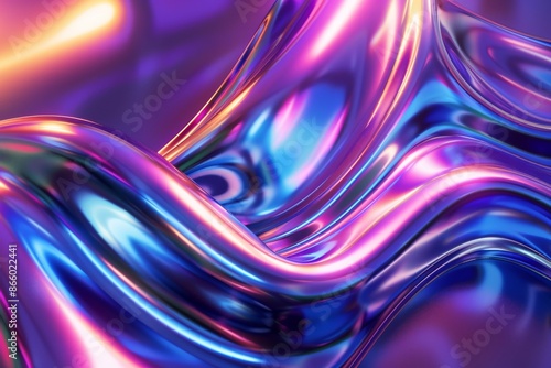 Abstract Iridescent Liquid Background