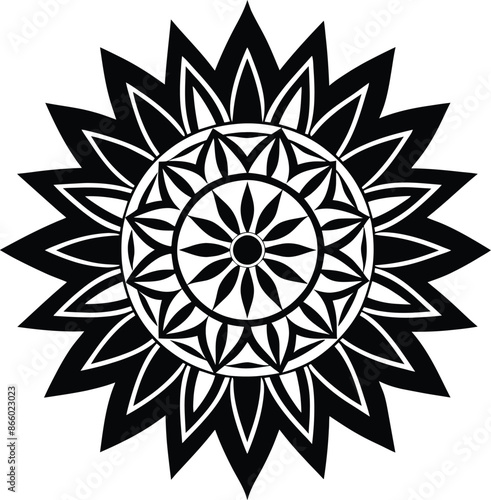 Beautiful mandala silhouette  vector illustration