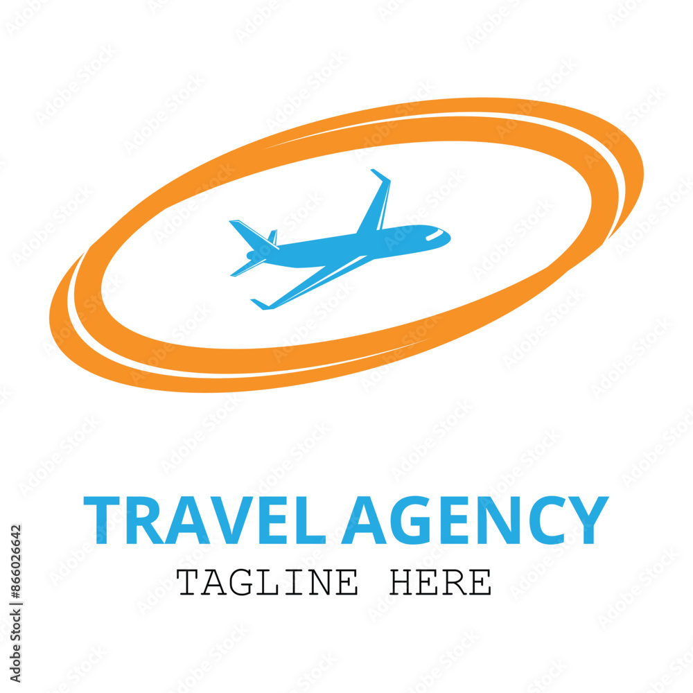 travel Logo with airplane logo design vector travel Logo with airplane logo design vector