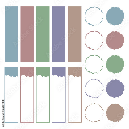 Set of sticky marks, organizer tags, planner stickers, paper sticky notes and more.