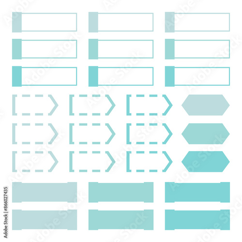 Set of sticky marks, organizer tags, planner stickers, paper sticky notes and more.