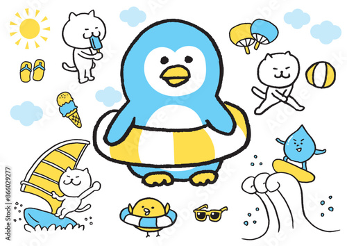 かわいいサマーイラストセット
