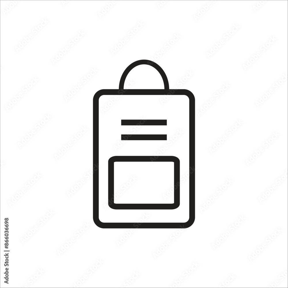bag vector icon line template bag vector icon line template