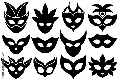 Set includes masks for head, mouth, eye, and facial expressions of vertebrates