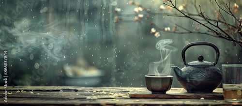 Vintage style tea setup wit...