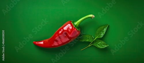 Top view of a fresh red hot...