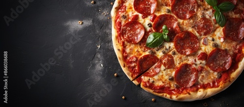 Delicious pepperoni pizza d...