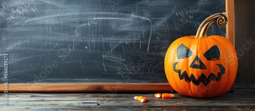 A Halloween-themed orange p...