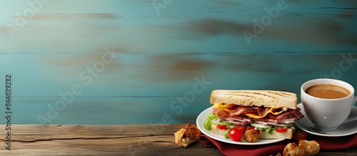 Top view of a breakfast mea...