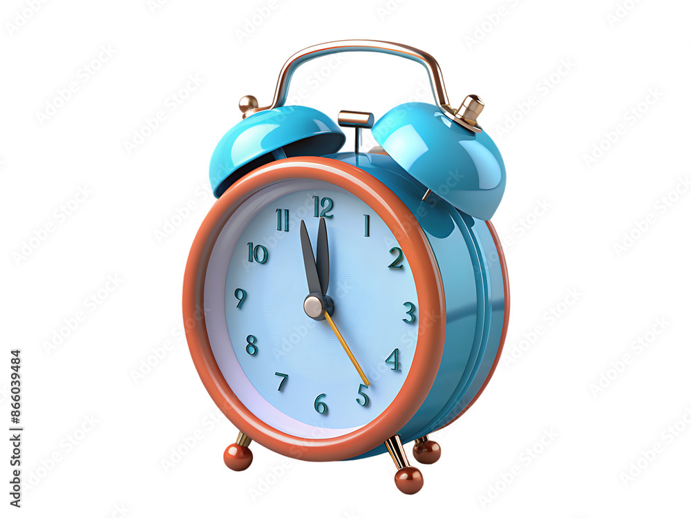 3d alarm clock on white background 3d alarm clock on white background