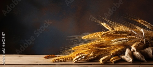 Wheat ears displayed on a t...