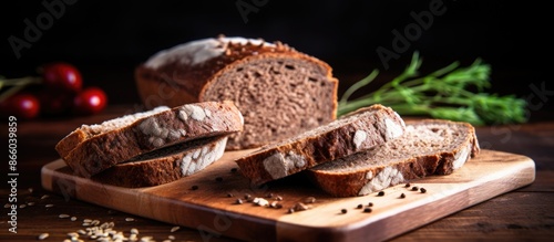 Close-up of sliced homemade...