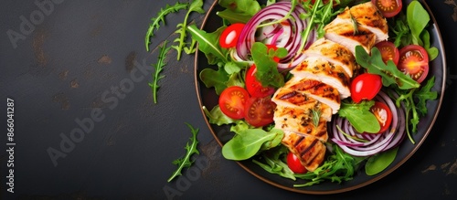 Top view of a healthy menu ...