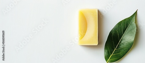 Natural yellow soap bar wit...