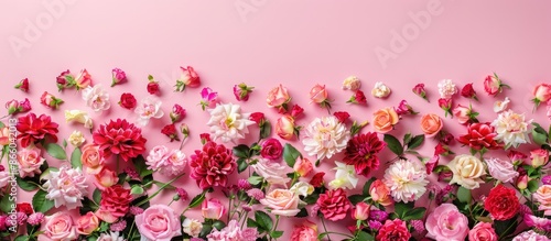Flower pattern arranged bea...