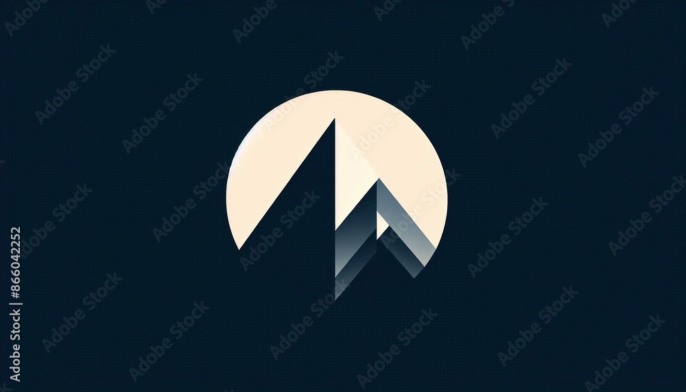 A minimalist design featuring a single mountain peak in a bold, geometric style, with a subtle gradient effect for a sense of depth, t shirt design, mountain, minimalist, geometric, gradient A minimalist design featuring a single mountain peak in a bold, geometric style, with a subtle gradient effect for a sense of depth, t shirt design, mountain, minimalist, geometric, gradient