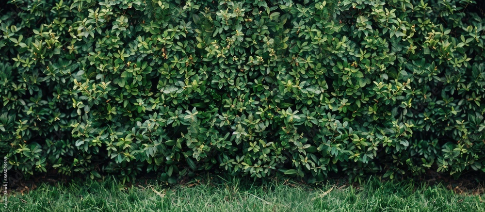 Evergreen hedge detail in the background of a design with available copy space image. Evergreen hedge detail in the background of a design with available copy space image.