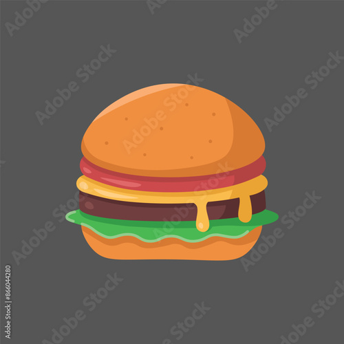 burger fast food vector design