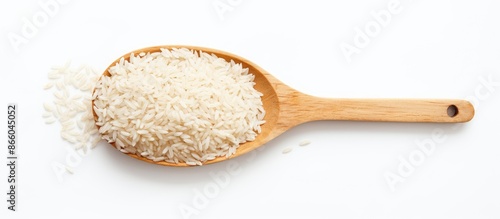 Top view of a wooden spoon ...