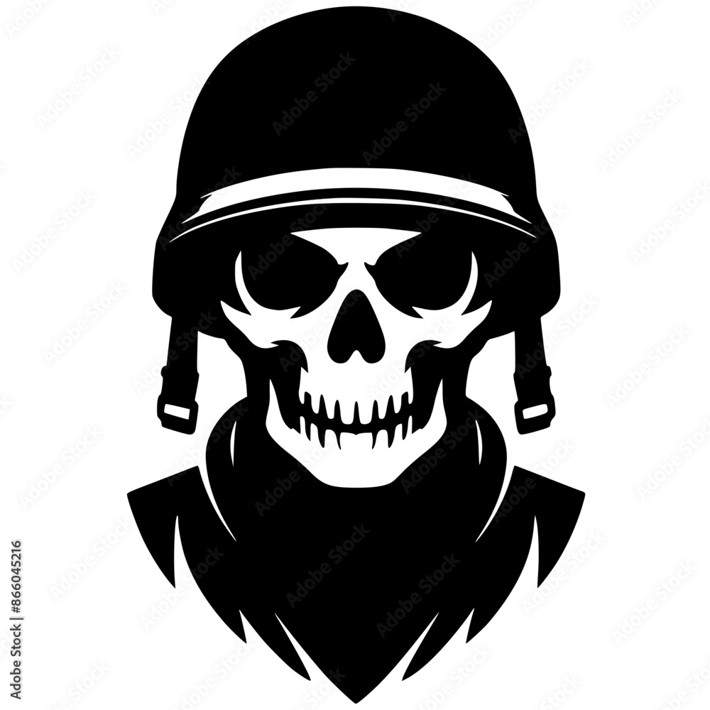 Soldier skull silhouette Soldier skull silhouette