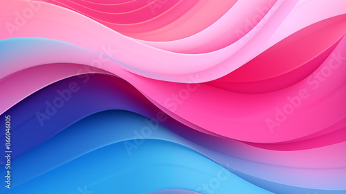 blue and pink waves, colorful abstract background 