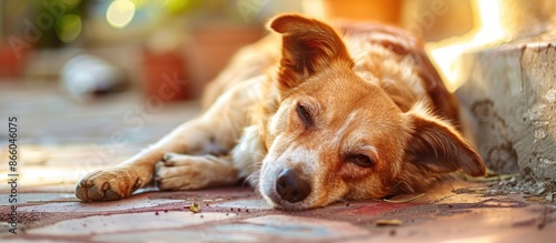 Lovable dog resting in the ...