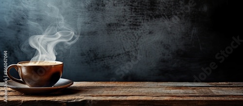 Old surface with a steaming...